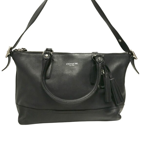 Coach Legacy Molly Black Leather Tote Shoulder Handbag EUC - Picture 1 of 10